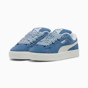 Suede XL Lace Women's Sneakers, Blue Horizon-PUMA White, extralarge