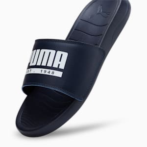 Popcat Pacify Men's Slides, PUMA Navy-PUMA White, extralarge-IND