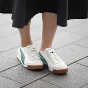 ユニセックス ローマ バーサタイル ミュール スニーカー, Warm White-Eucalyptus-Puma Team Gold, extralarge-JPN