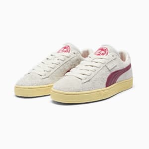 PUMA x PALM TREE CREW Suede R Men's Sneakers, Vapor Gray-Club Red, extralarge