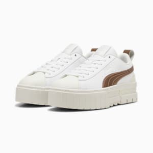 Mayze Glow-Up Women's Sneakers, PUMA White-Vapor Gray, extralarge