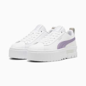 ウィメンズ メイズ グローアップ スニーカー, PUMA White-Feather Gray, extralarge-JPN