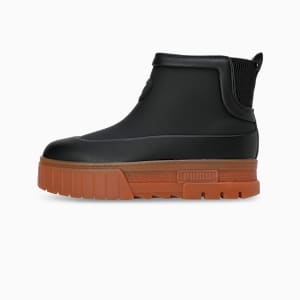 Mayze Wellis Leather Mid Women's Sneakers, PUMA Black, extralarge-IND