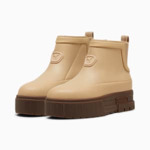 Botas Mayze Wellis Cuero Mid para mujer, Sand Dune, extralarge