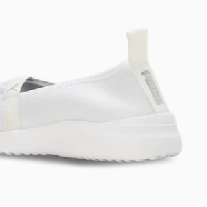Adelina Space Metallics Women's Shoes, PUMA White-Matte Silver-PUMA Silver, extralarge-IND