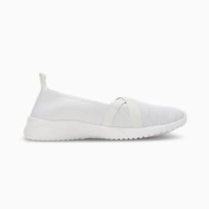 Adelina Space Metallics Women's Shoes, PUMA White-Matte Silver-PUMA Silver, extralarge-IND