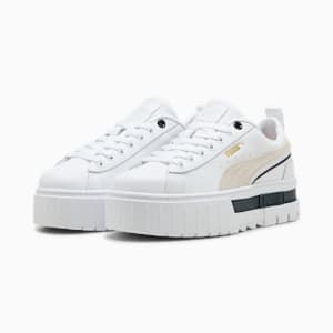 Mayze Classics Women's Sneakers, PUMA White-PUMA Gold, extralarge