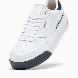 Sneakers Cali Court Classics pour femme, PUMA White-PUMA Gold-Cool Dark Gray, extralarge