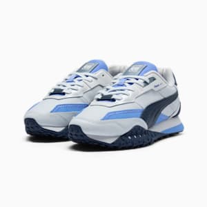 Tenis Blktop Rider NYC Running Laps para mujer, Silver Mist-Club Navy-Blue Skies, extralarge