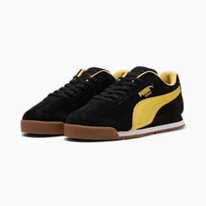 Tenis Roma Suede, PUMA Black-Sunny Yellow, extralarge