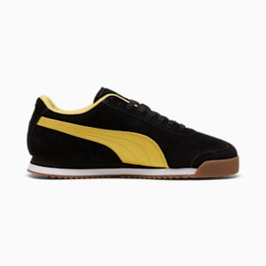 Tenis Roma Suede, PUMA Black-Sunny Yellow, extralarge