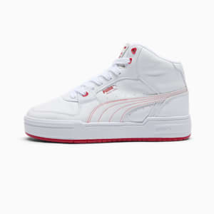 Tenis CA Pro Mid NYC Running Laps para mujer, PUMA White-Club Red-Gum, extralarge