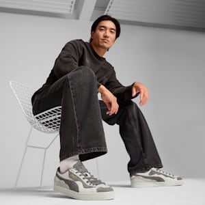 Sneakers Suede Trippy, Feather Gray-Cool Dark Gray-Feather Gray, extralarge