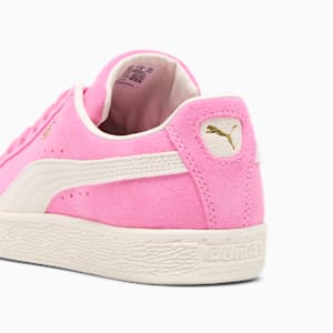 Suede Neon Women's Sneakers, Poison Pink-Frosted Ivory, extralarge
