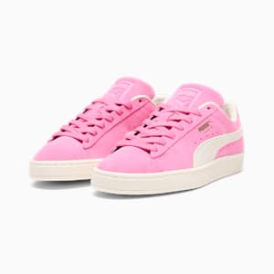 Tenis Suede Neon para mujer, Poison Pink-Frosted Ivory, extralarge