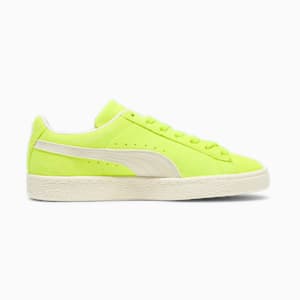 Tenis Suede Neon para mujer, Electric Lime-Frosted Ivory, extralarge