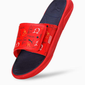 Royalcat Comfort Stablex Men's Slides, For All Time Red-PUMA Navy-Yellow Sizzle, extralarge-IND