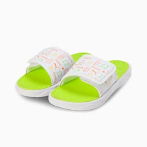 Royalcat Comfort Stablex Men's Slides, PUMA White-Lime Smash-Ginger Tea, extralarge-IND