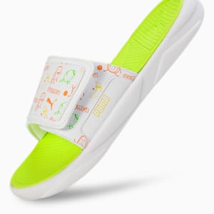 Royalcat Comfort Stablex Men's Slides, PUMA White-Lime Smash-Ginger Tea, extralarge-IND