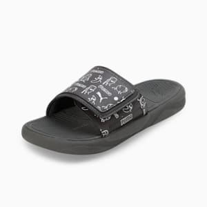 Royalcat Comfort Stablex Men's Slides, Dark Coal-Warm White, extralarge-IND