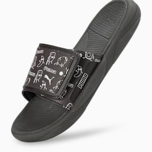 Royalcat Comfort Stablex Men's Slides, Dark Coal-Warm White, extralarge-IND