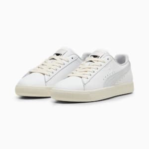 ユニセックス クライド レザー スニーカー, PUMA White-Silver Mist-Frosted Ivory, extralarge-JPN