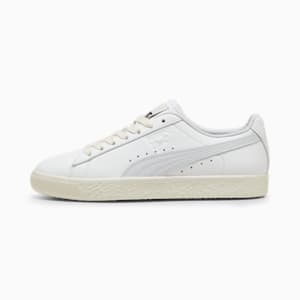 ユニセックス クライド レザー スニーカー, PUMA White-Silver Mist-Frosted Ivory, extralarge-JPN