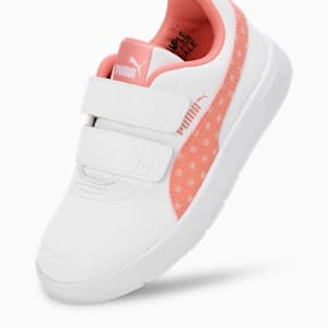 Courtflex V3 Dotty Kid's Sneakers, PUMA White-Deeva Peach, extralarge-IND
