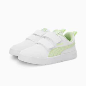 Courtflex V3 Dotty Kid's Sneakers, PUMA White-Cool Cucumber, extralarge-IND