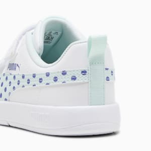 ガールズ コートフレックス V3 ドッティ スニーカー 17-21cm, PUMA White-Peaceful Blue, extralarge-JPN