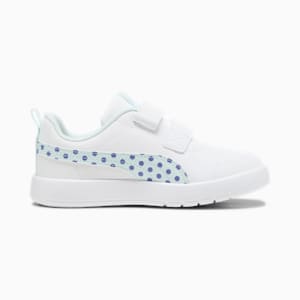 ガールズ コートフレックス V3 ドッティ スニーカー 17-21cm, PUMA White-Peaceful Blue, extralarge-JPN