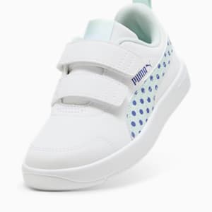 ガールズ コートフレックス V3 ドッティ スニーカー 17-21cm, PUMA White-Peaceful Blue, extralarge-JPN