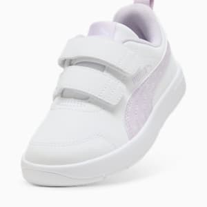 ガールズ コートフレックス V3 ドッティ スニーカー 17-21cm, PUMA White-Lilac Frost, extralarge-JPN