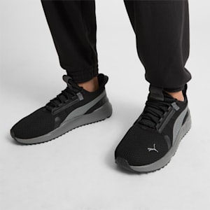 Pacer Street Men's Wide Sneakers, PUMA Black-Cool Dark Gray, extralarge