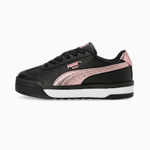Roma Feminine Metallic Women's Sneakers, PUMA Black-Rose Gold, extralarge-IND