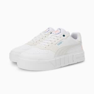 Cali Court Embroidery Women's Sneakers, Vapor Gray-PUMA White, extralarge-IND