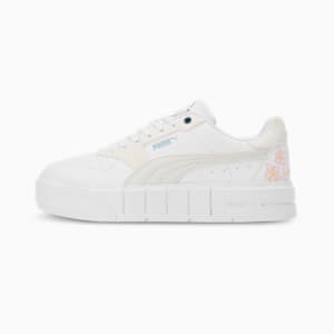 Cali Court Embroidery Women's Sneakers, Vapor Gray-PUMA White, extralarge-IND