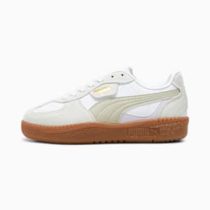 Tenis Palermo Moda para niños grandes, PUMA White-Desert Dust, extralarge