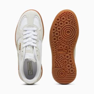 Tenis Palermo Moda para niños grandes, PUMA White-Desert Dust, extralarge