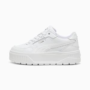 Tenis Karmen II Idol para adolescentes, PUMA White-PUMA White-PUMA Silver, extralarge