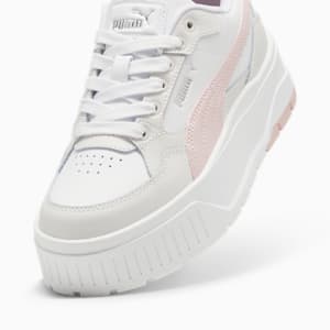 Karmen II IDOL Big Kids' Sneakers, PUMA White-Mauve Mist-Feather Gray, extralarge