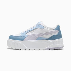 Karmen II IDOL Big Kids' Sneakers, PUMA White-Lilac Crush-Cool Blue, extralarge