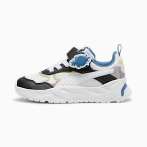 Tenis para niños PUMA x TROLLS Trinity, PUMA White-PUMA Black-Cool Cucumber, extralarge
