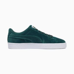 Tenis clásicos de baloncesto de gamuza para mujer, Malachite-Puma Team Gold-PUMA White, extralarge