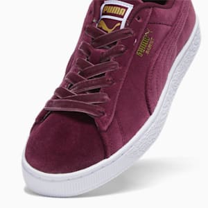 Tenis clásicos de baloncesto de gamuza para mujer, Dark Jasper-Puma Team Gold-PUMA White, extralarge