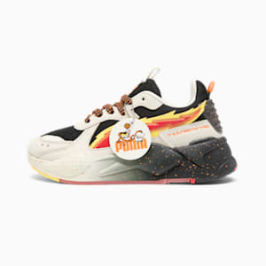 PUMA x CHEETOS® RS-X FH Big Kids' Sneakers, Warm White-PUMA Black-Yellow Blaze-Rickie Orange, extralarge