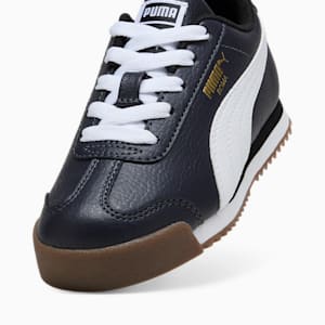 Zapatillas Roma 24 Standard para niños, PUMA Navy-PUMA White, extralarge