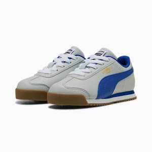 Zapatillas Roma 24 Standard para niños, Cool Light Gray-Vivid Blue, extralarge
