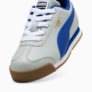 Zapatillas Roma 24 Standard para niños, Cool Light Gray-Vivid Blue, extralarge