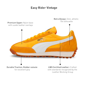 Easy Rider Vintage Sneakers, Tangerine-PUMA White, extralarge-IND